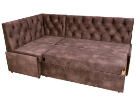 Угловой диван Призма со стяжкми коричневый со спальным местом в Полевском - polevskoj.magazinmebel.ru | фото - изображение 4